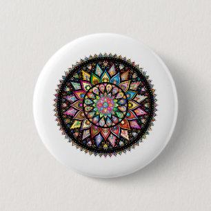 Mandala 6 Cm Round Badge