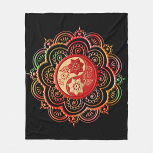 Mandala 6 fleece blanket