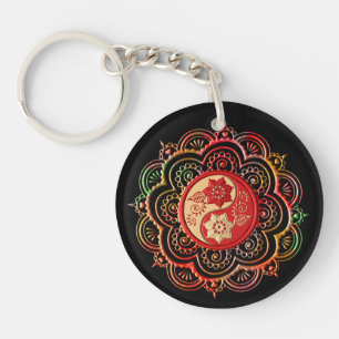 Mandala 6 key ring