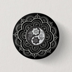 Mandala 7 3 cm round badge
