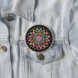 Mandala 7.5 Cm Round Badge
