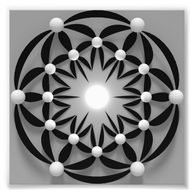 Mandala-abstract-3d Photo Print (Front)