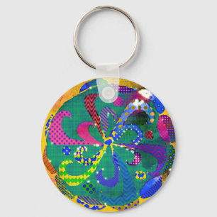 Mandala Abstract Key Ring