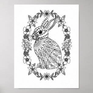Mandala Adult Colouring Doodle Colour This Poster