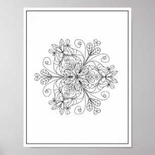 Mandala Adult Colouring Doodle Colour This Poster