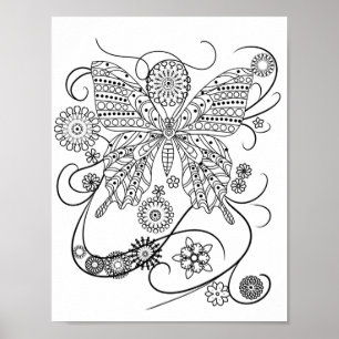  Mandala  Adult Colouring Doodle Colour This Poster