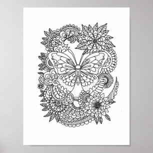 Mandala Adult Colouring Doodle Colour This Poster