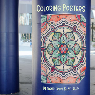 Mandala Adult Colouring Poster