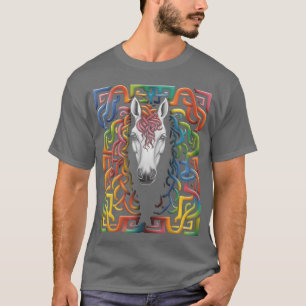 Mandala Animal Colorful Illustration gift T-Shirt