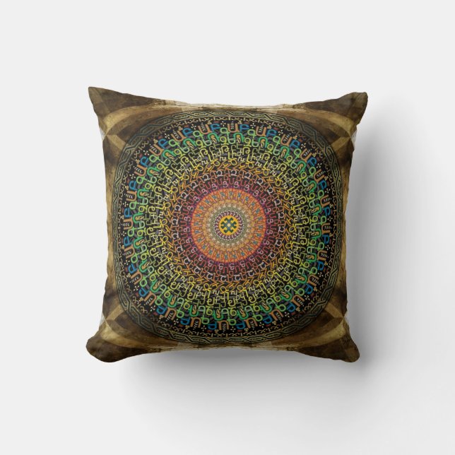 Mandala Armenian Alphabet Cushion (Front)