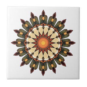 Mandala Art Ceramic Tile