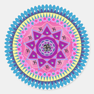 Mandala art classic round sticker