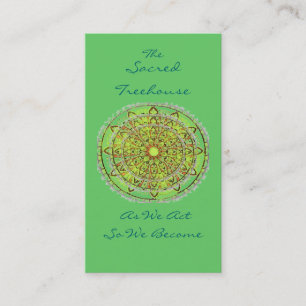 Mandala Art Green Bookmark Profile Card