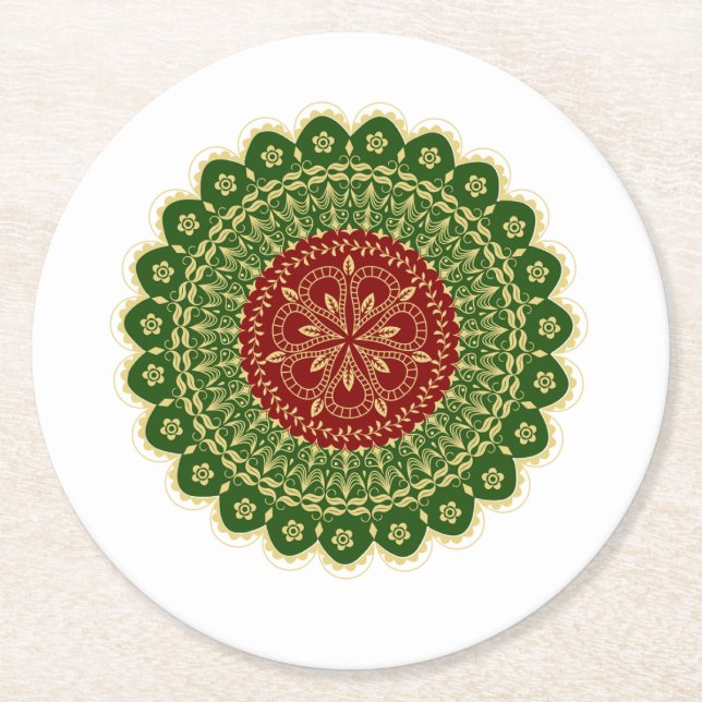 Mandala Art Paper Coaster (Front)