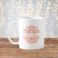 Mandala Art Personalised Name Coffee Mug