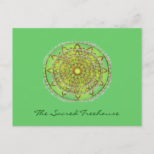 Mandala Art Postcard green