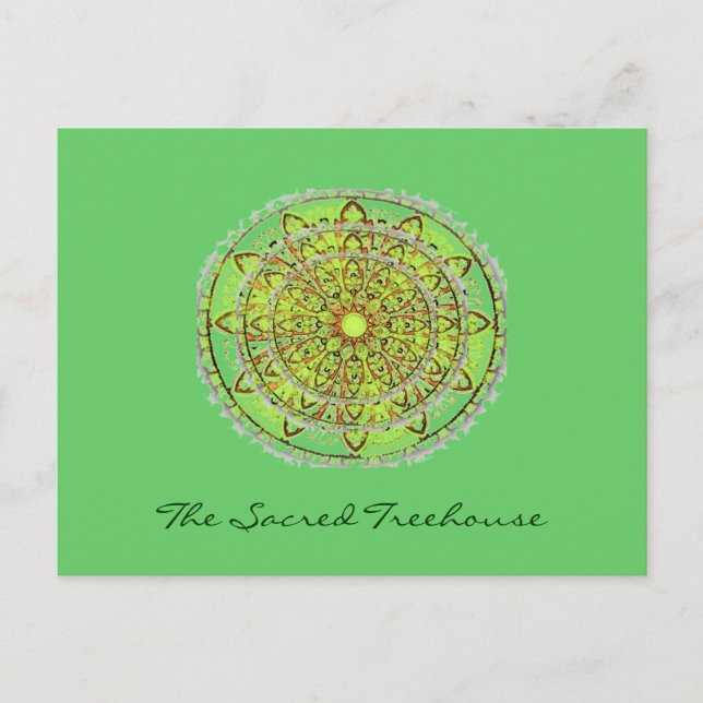 Mandala Art Postcard green (Front)