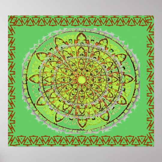 Mandala Art Poster | Zazzle.co.uk