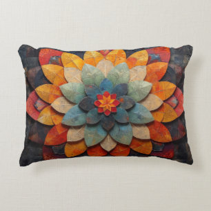 Mandala Art Textured Flower Decorative Cushion