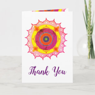 Mandala Art Thank You Wedding Card