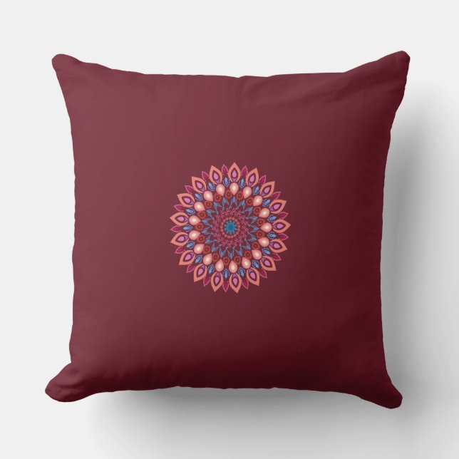 mandala art Throw Pillow (Front)