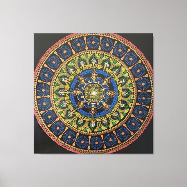 Mandala art wall, artwork, wall decor, unique art canvas print (Front)