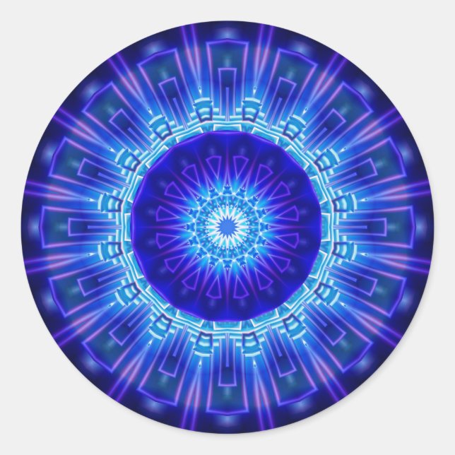 Mandala Atlantis created by Tutti Classic Round Sticker (Front)