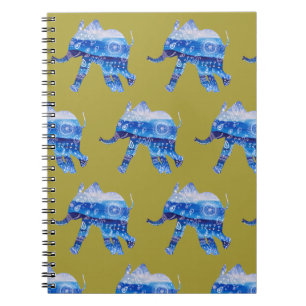 Mandala baby Elephant Illustration Notebook