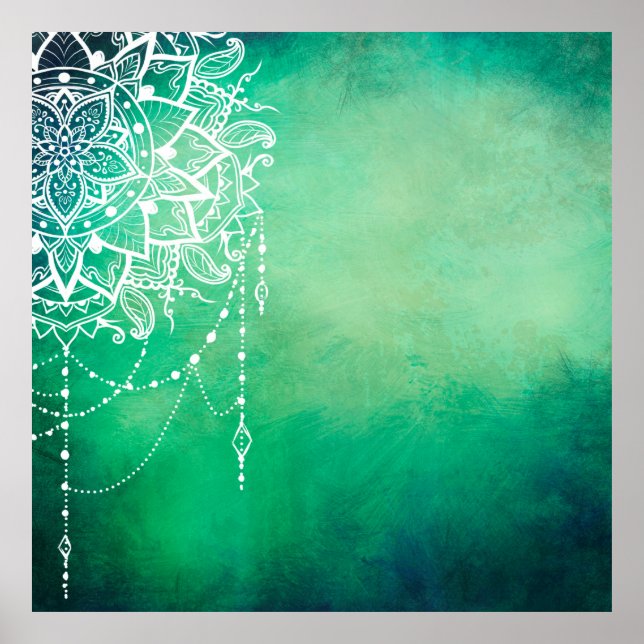 Mandala background mandala spiritual poster (Front)