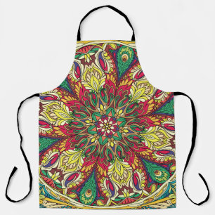 Mandala Bandanna: Vintage Seamless Design. Apron