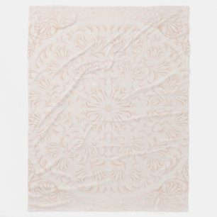 Mandala Baroque Flower Pattern Design Fleece Blanket