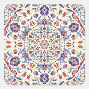 Mandala Beauty: Colorful Cultural Mosaic Square Sticker