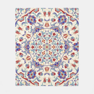 Mandala Beauty: Colourful Cultural Mosaic Fleece Blanket