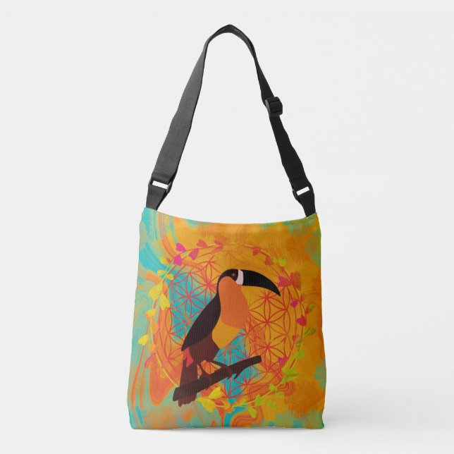 Mandala bird crossbody bag (Front)