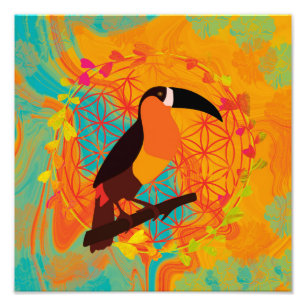 Mandala bird photo print