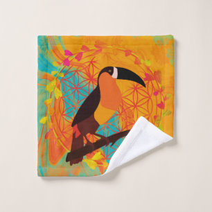 Mandala bird wash cloth