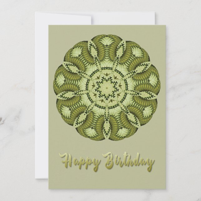 Mandala Birthday Flat Card (Front)