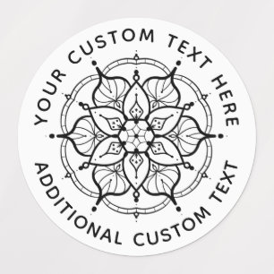 Mandala Black and White Sticker