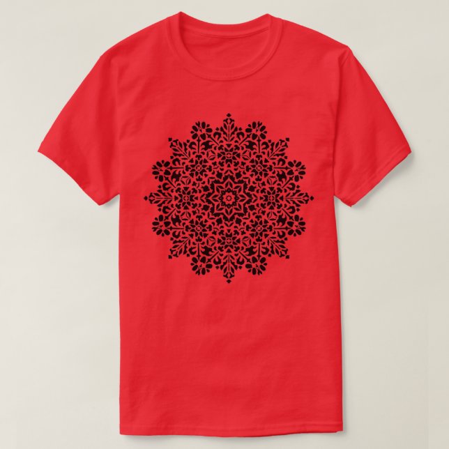 Mandala black color art 2 T-Shirt (Design Front)