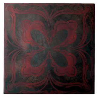 mandala black romantic elegant ceramic tile