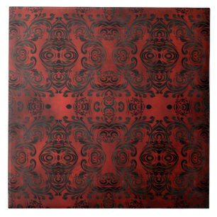 mandala black romantic elegant ceramic tile