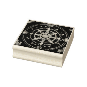 Mandala blends sacred geometry &mystical energy rubber stamp