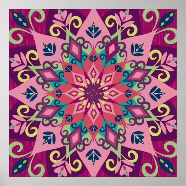 Mandala Bloom Poster (Front)