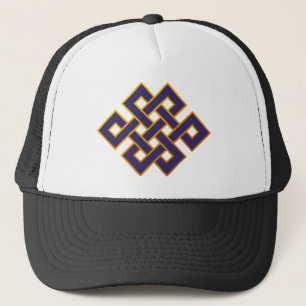 Mandala Blue Karma Buddhism Eternal Knot Trucker Hat