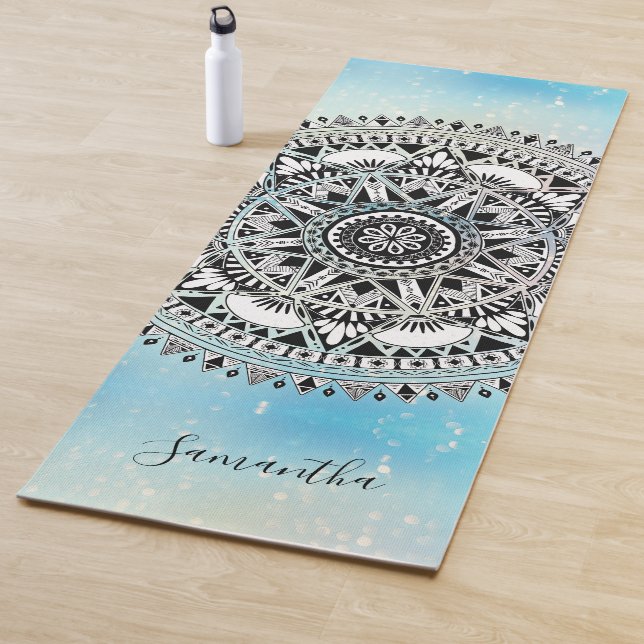 Mandala Blue Personalised Yoga Mat (In Situ)