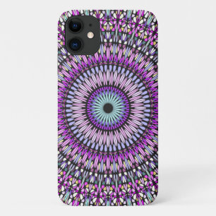 Mandala Blue Purple Kaleidoscope Pattern iPhone 11 Case