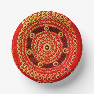 Mandala Bowl, 7" Paper Bowl Paper Plate