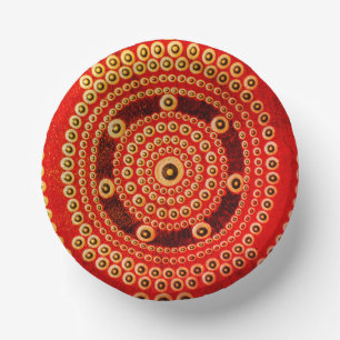 Mandala Bowl, 7" Paper Bowl Plate