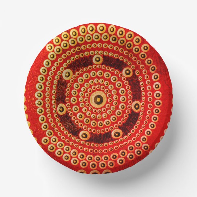 Mandala Bowl, 7" Paper Bowl Plate (Front)