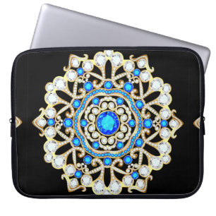 Mandala brooch jewellery, design element. Tribal e Laptop Sleeve